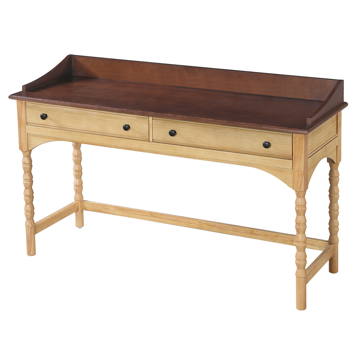 54'' Wooden Writing Desk with 2 Storage Drawers