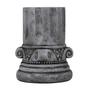 Outdoor End Table, Round Side Table For Patio And Garden - Antique Gray
