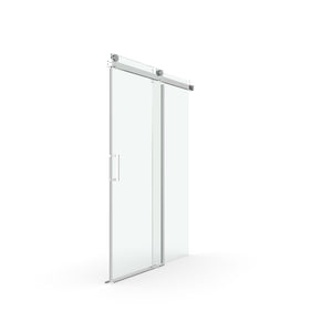 Frameless Soft-Closing Shower Door, 1/4" (6 Mm) Tempered Glass Single Sliding With Explosion Proof Coating