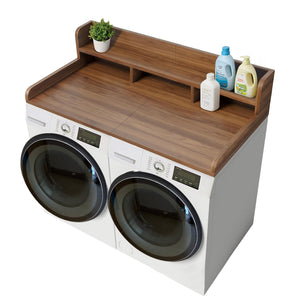 Walnut Washer Dryer Countertop with Non-slip Pads