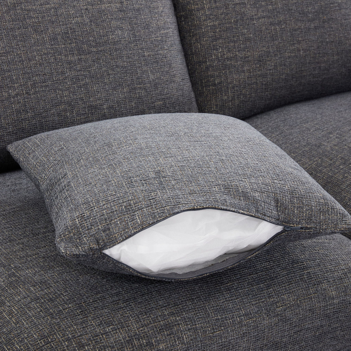 Sectional Sofa Modular U-Shaped With Ottoman & USB Ports