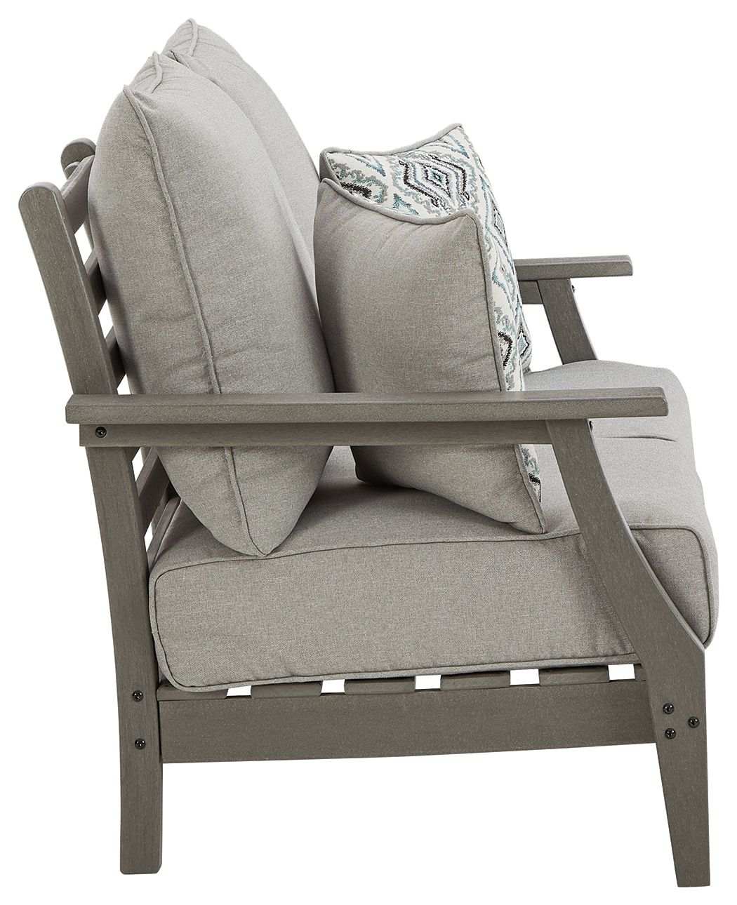 Visola - Loveseat w/Cushion - Gray - Best Buy Furniture