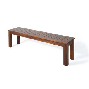 Acacia Wood Outdoor Bench With Beautiful Slat Paneling - Dark Brown - Best Buy Furniture