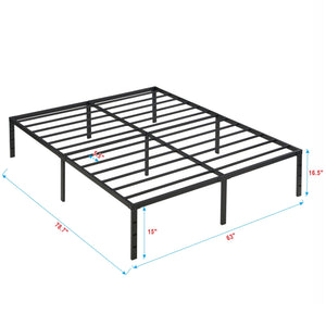 Queen Size Platform Bed with Quiet Support - Black