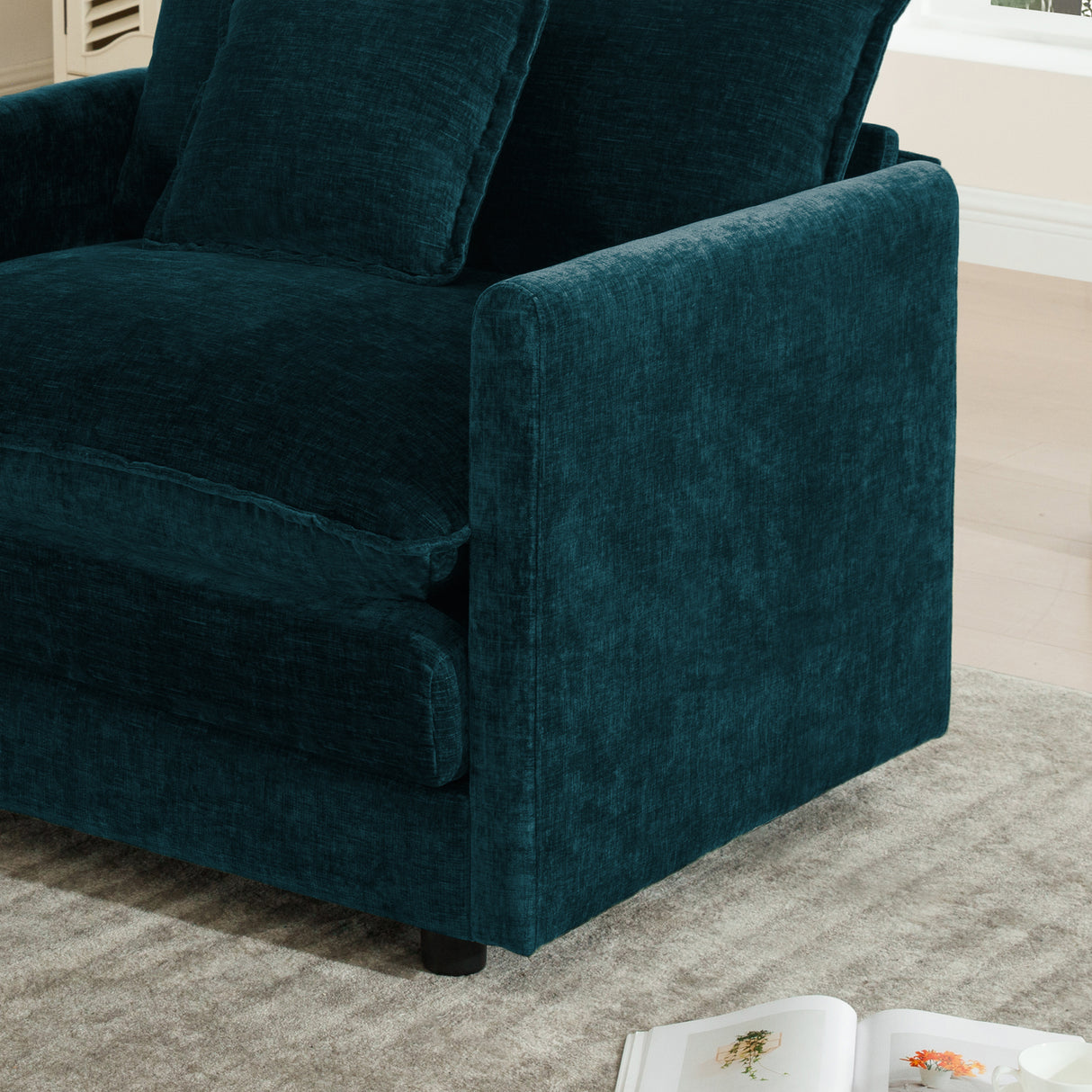 Oversize 3-Seater Sofa with Ottoman