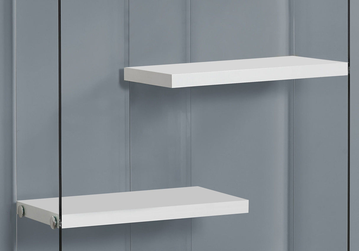 Bookshelf, Bookcase, Etagere, 5 Tier, Office, Glossy Contemporary & Modern - White - Best Buy Furniture