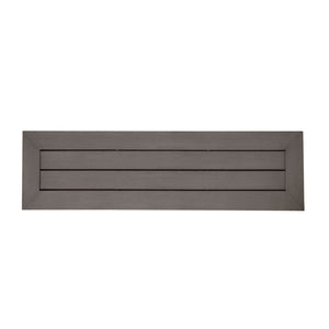 Modern Aluminum Outdoor Dining Bench With X Base - Dark Gray