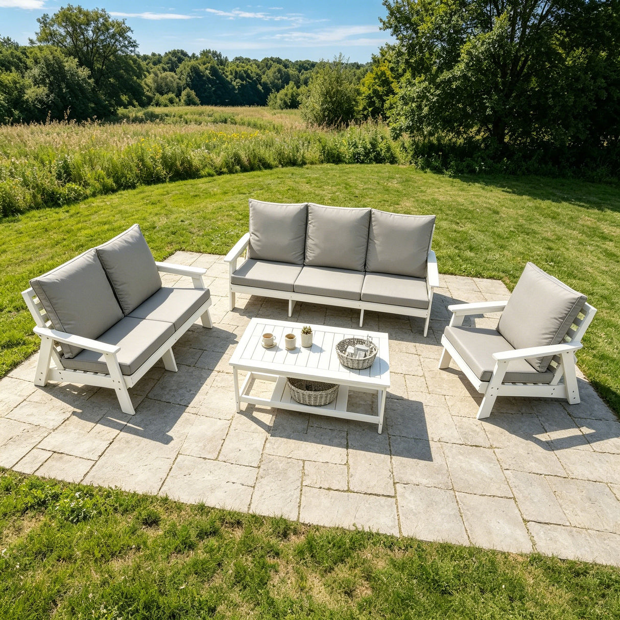 HIPS All-Weather Outdoor Single Sofa With Cushion