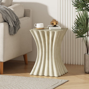 Mgo Archaistic Wavy Side Table - Antique Sandstone - Best Buy Furniture