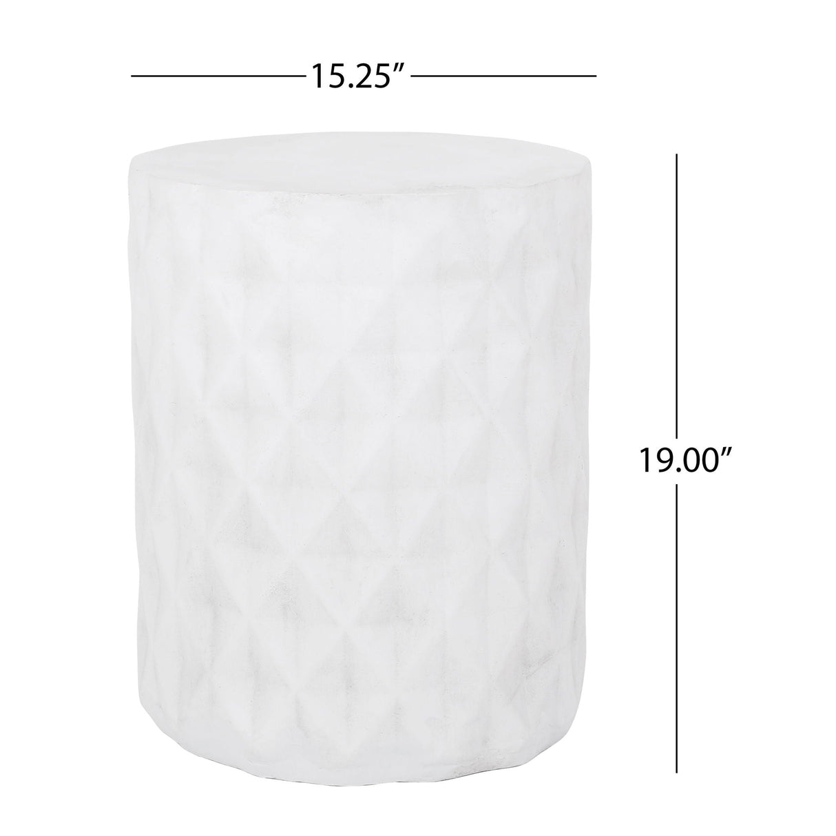Outdoor Lightweight Concrete, Side Table - Antique White - Best Buy Furniture