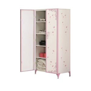 Priya II - Synthetic Leather Purple Wardrobe - Purple / White - Best Buy Furniture
