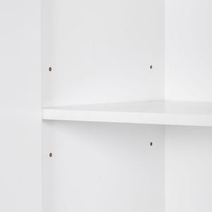 Modern Bathroom Storage Cabinet With Two Laundry Baskets, One Drawer, Adjustable Shelf