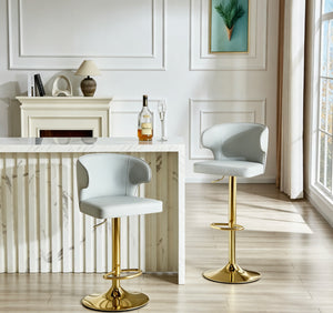Modern Rotating Adjustable Bar Chair Set - Grey