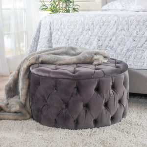 Modern Glam Ottoman Velvet - Best Buy Furniture