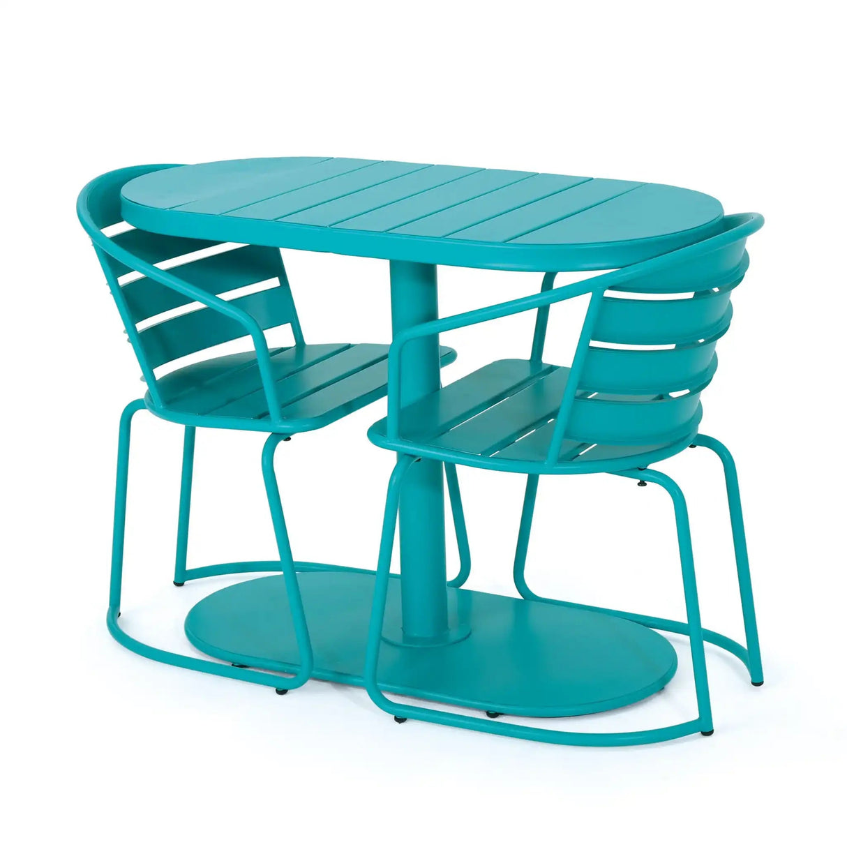 3 Piece Elegant Outdoor Bistro Set With 2 Chairs And Oval Table - Best Buy Furniture