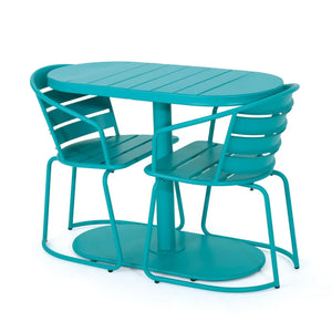 3 Piece Elegant Outdoor Bistro Set With 2 Chairs And Oval Table - Best Buy Furniture