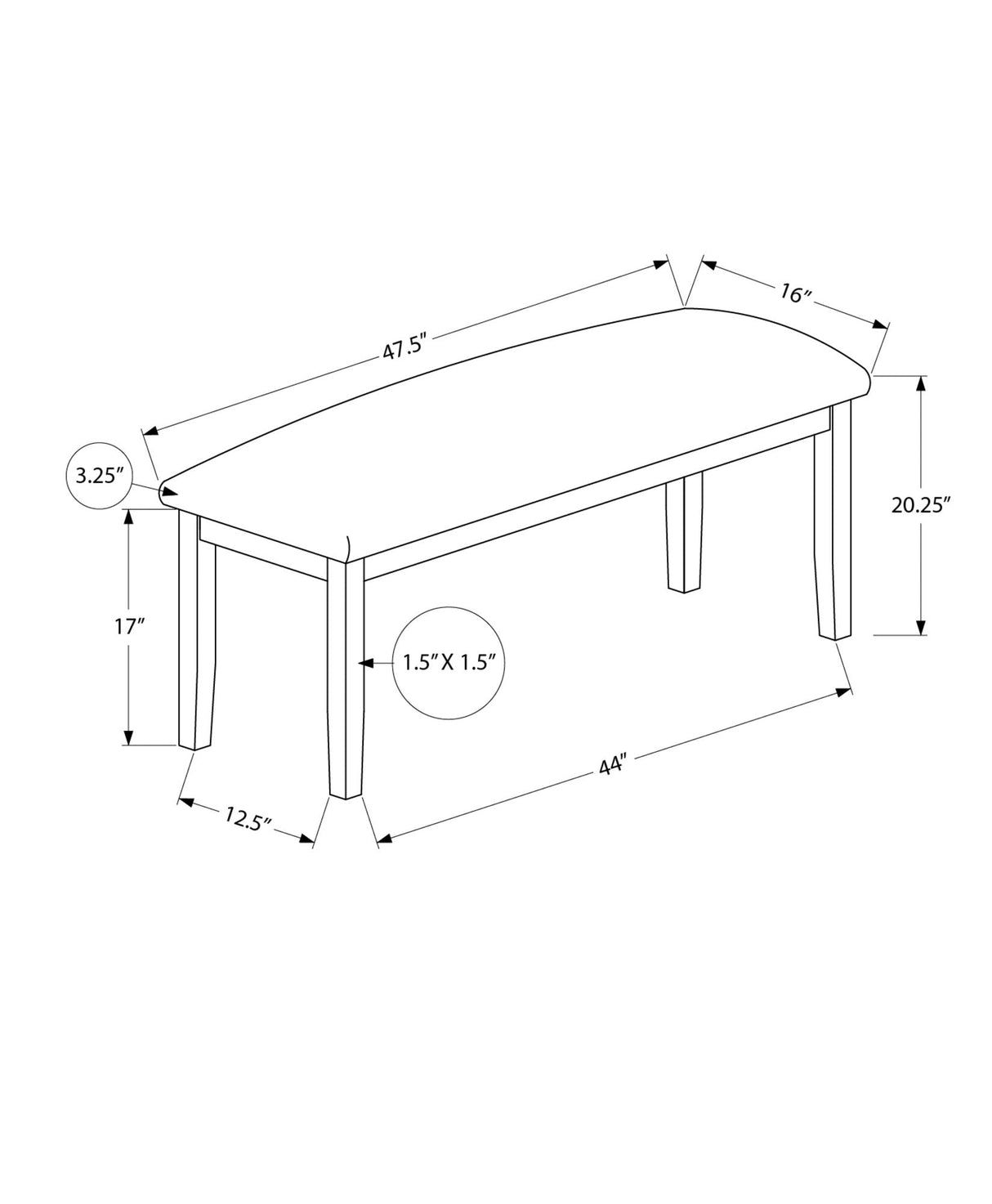 Bench, Rectangular, Hallway, Upholstered, Transitional - Best Buy Furniture