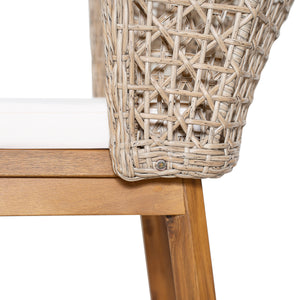 Outdoor Acacia Wood Dining Chairs (Set of 2)