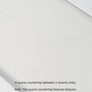 Double Sink Bathroom Vanity With Quartz Countertop