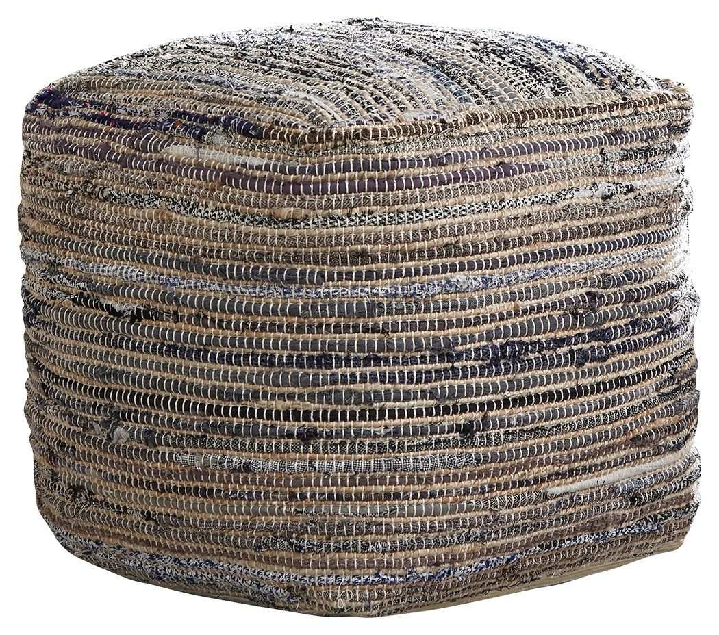 Absalom - Pouf - Denim - Best Buy Furniture
