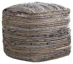 Absalom - Pouf - Denim - Best Buy Furniture