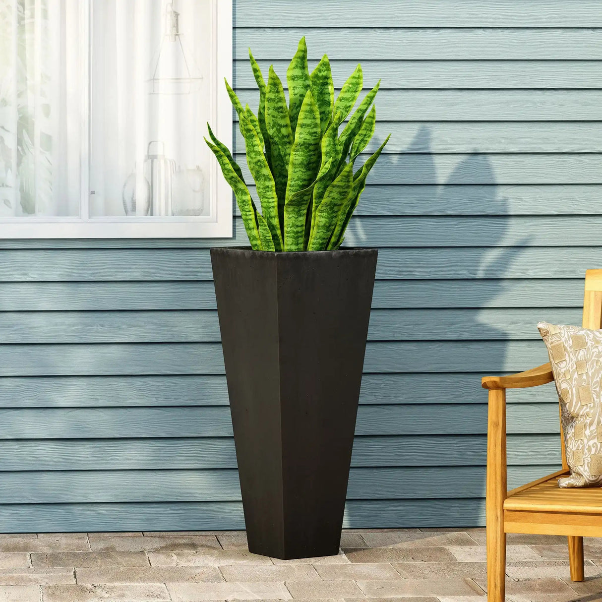 Outdoor Modern Cast Stone Planter - Best Buy Furniture