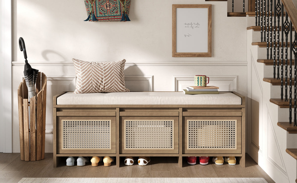 TREXM 48" Entryway Shoe Bench