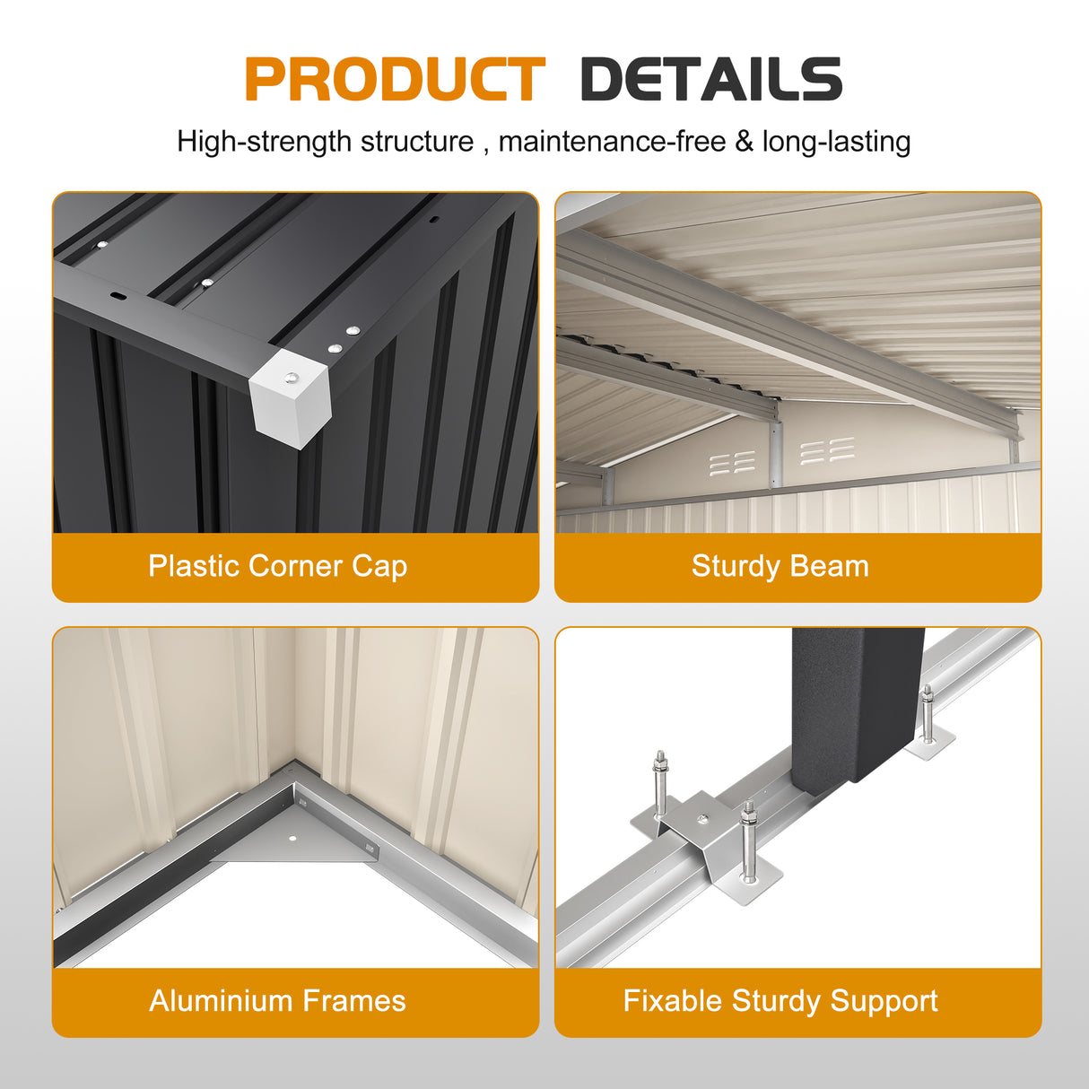12'x23' Metal Carport Storage Shed