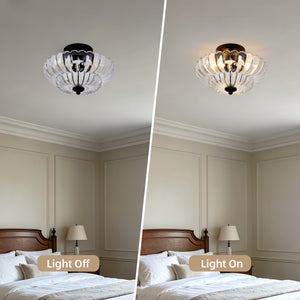 Smoky Semi Flush Mount Ceiling Light