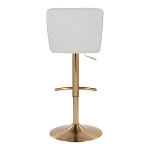 Henry - Contemporary Adjustable Barstool With Swivel With Rounded T Footrest (Set of 2)