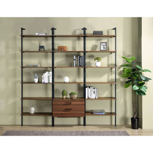 Christy - Owens - 6 Shelf Wall Bookshelf - Walnut