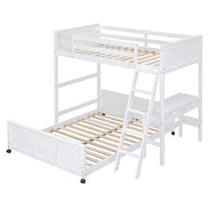Full Over Full Bunk Bed With Desk
