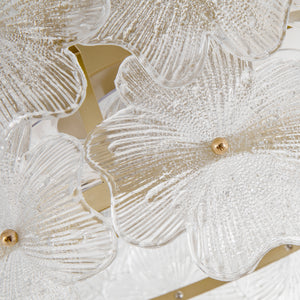 19-Inch Floral Glass Ceiling Fan with ABS Blades