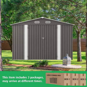 Outdoor Storage Shed With Lockable Doors