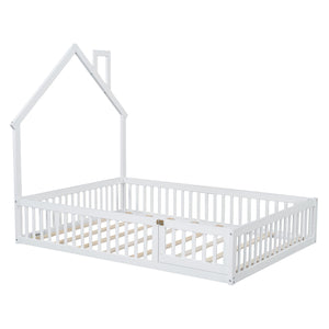 House Platform Bed With Guardrail