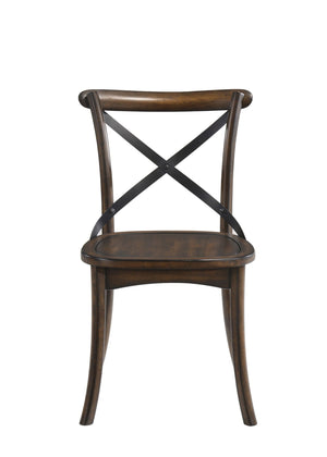 Kaelyn - Metal Side Chair (Set of 2) - Dark Oak - Best Buy Furniture