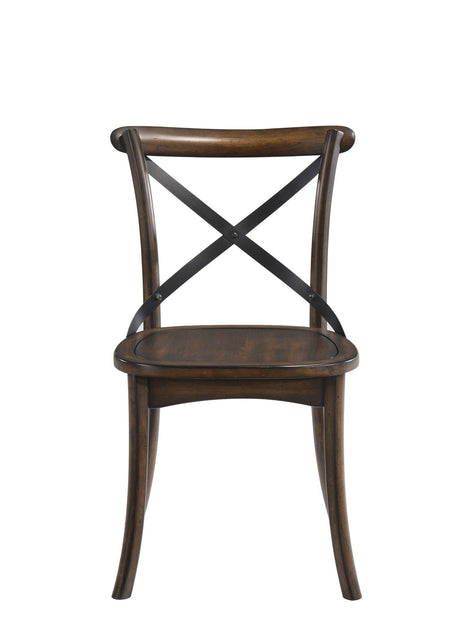 Kaelyn - Metal Side Chair (Set of 2) - Dark Oak - Best Buy Furniture