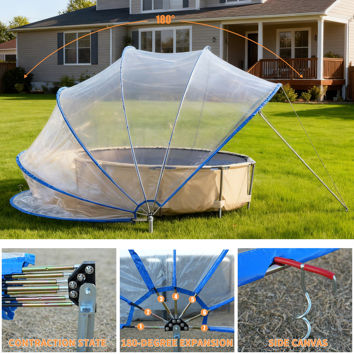 16.4ft Ground-Mounted Retractable Pool Cover