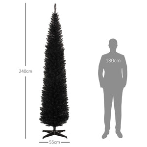 HOMCOM 8' Artificial Pencil Christmas Tree