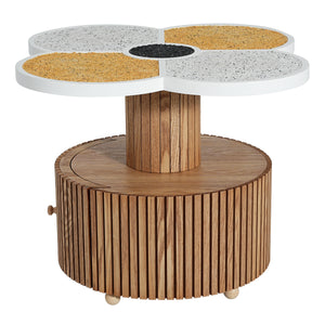 Unique Four-Leaf Clover Side Table for Living Room, Bedroom & Small Spaces