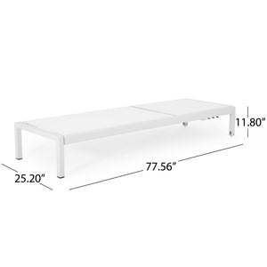 Outdoor Patio Chaise Lounge With 5 Reclining Positions