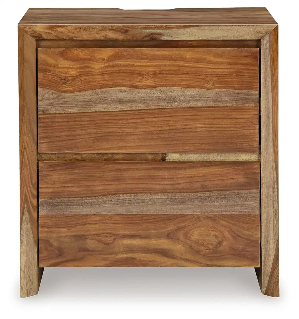 Dressonni - Two Drawer Night Stand - Brown - Best Buy Furniture