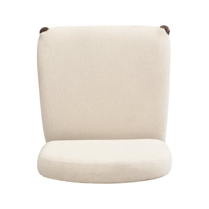 Dining Chairs with Back Mid Century Fabric Upholstered Armless - Set of 2