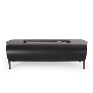 Vernon - Rectangle Fire Pit 50, 000 Btu - Dark Gray
