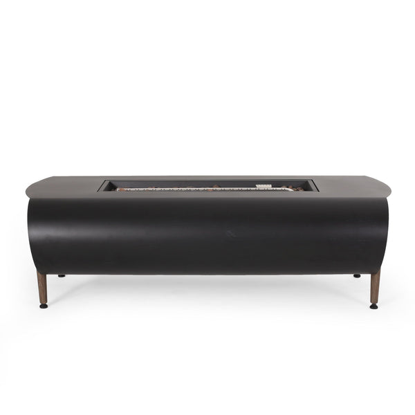 Vernon - Rectangle Fire Pit 50, 000 Btu - Dark Gray