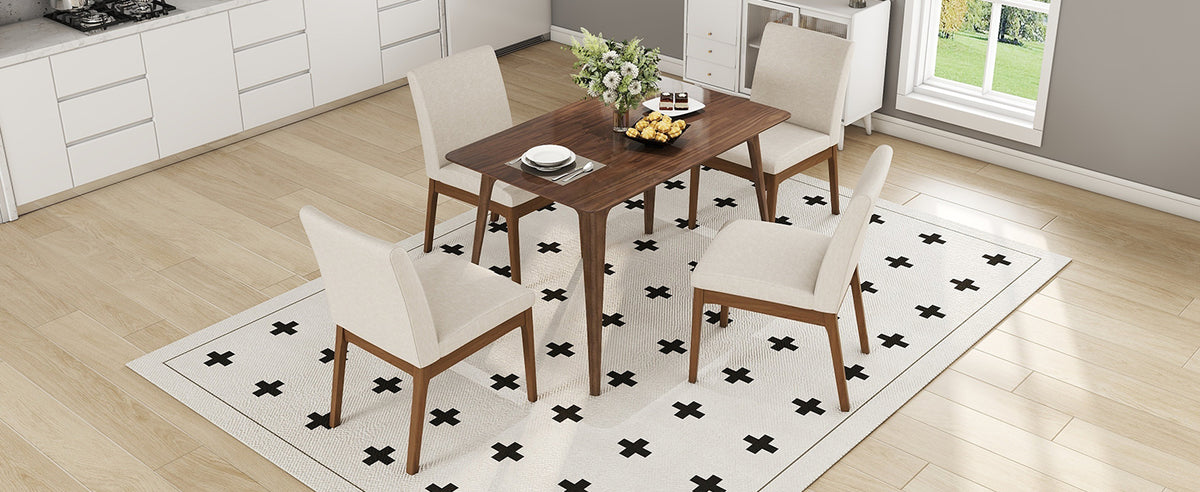 5-Piece Dining Table Set with 4 Chairs