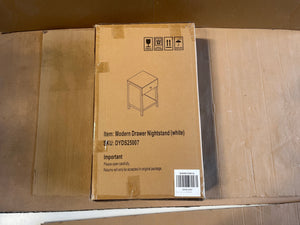 Modern Bedside Table with Drawer and Open Shelf