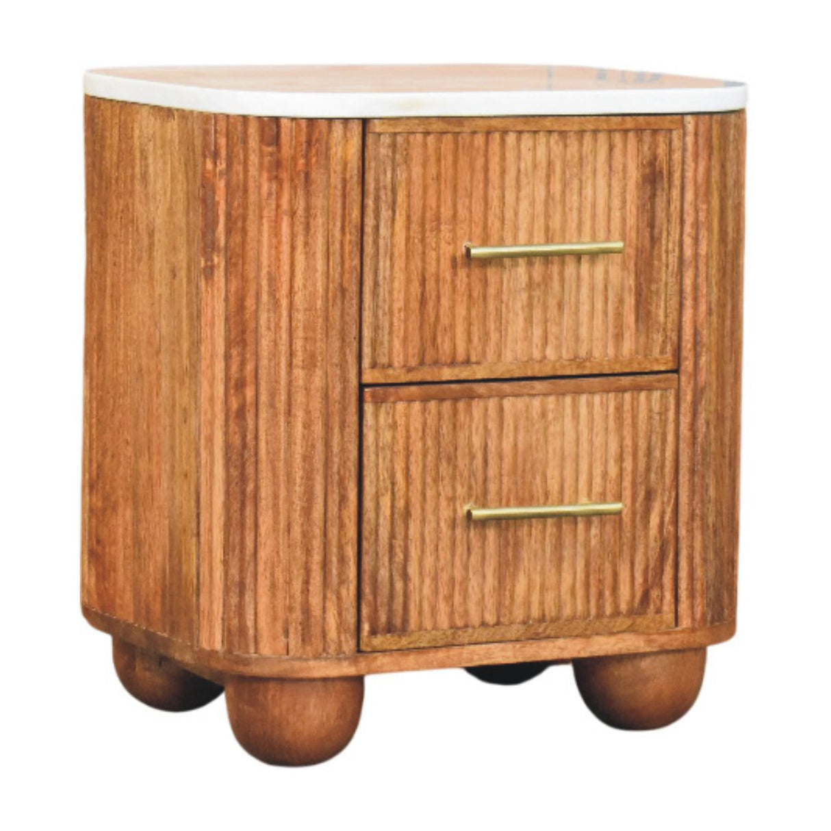 Artisan Furniture Solid Wood Aurora Marble Nightstand