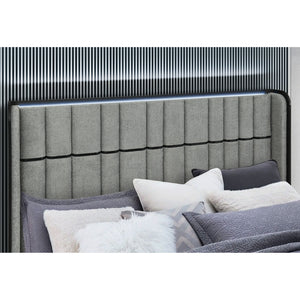 Isaiah - Bed With TV Lift-LED Speakers And Fireplace