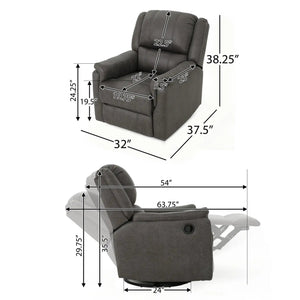 Contemporary Glider Recliner With Swivel Function - Best Buy Furniture